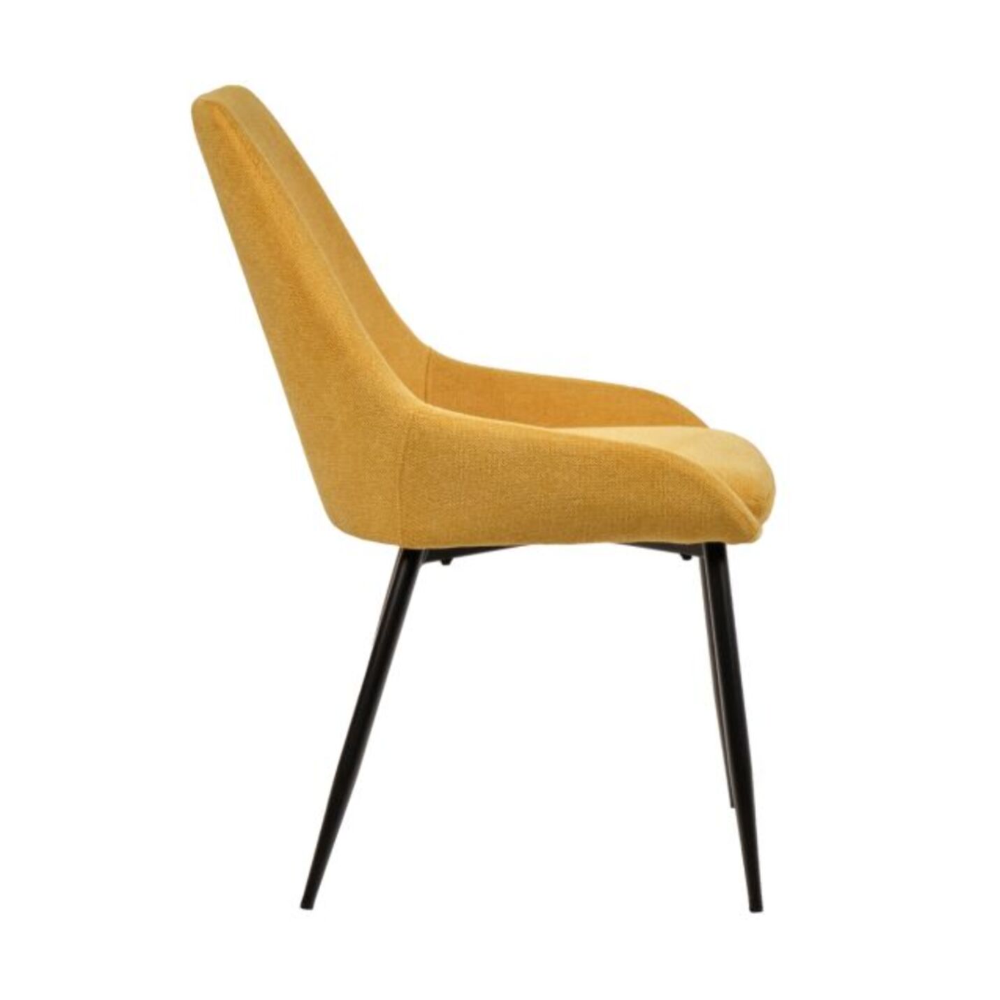 Chaise en tissu avec pieds fins en métal noir - 4 coloris - MONDO