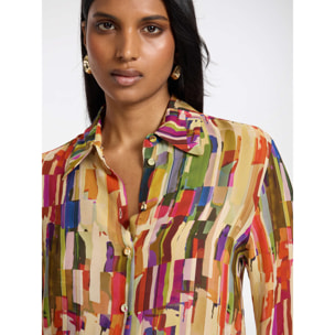 Elena Mirò - Camicia in viscosa stampata - Beige