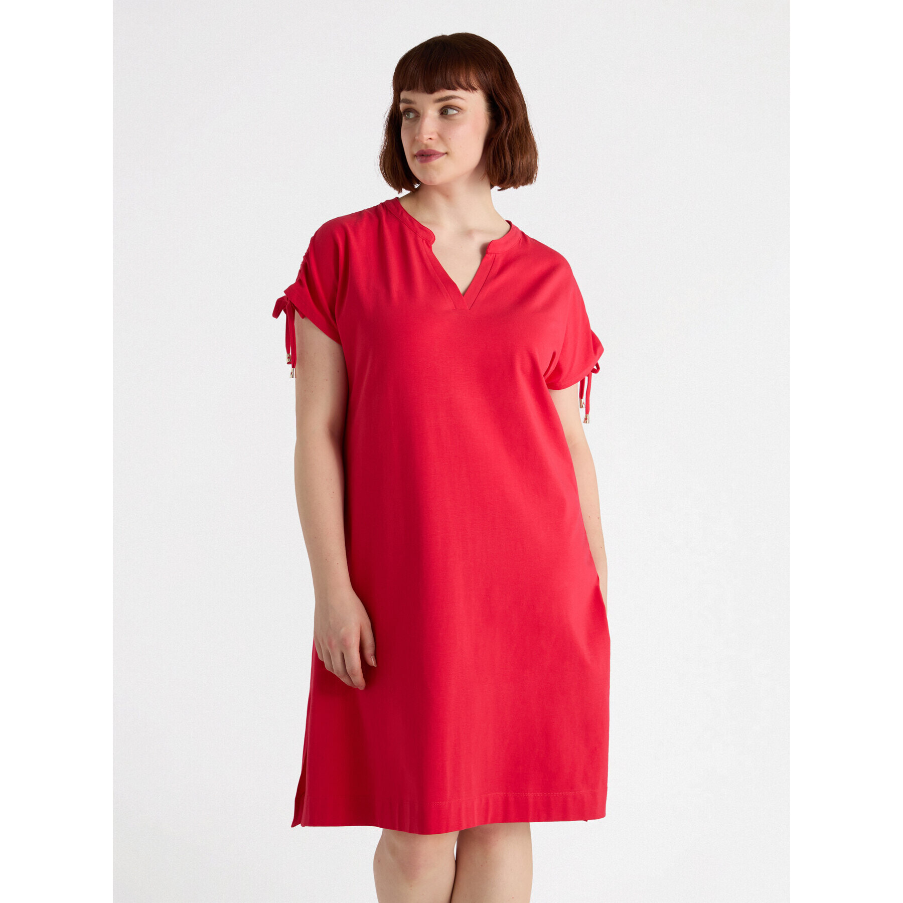Fiorella Rubino - Vestito con coulisse sulle spalle - Rosso