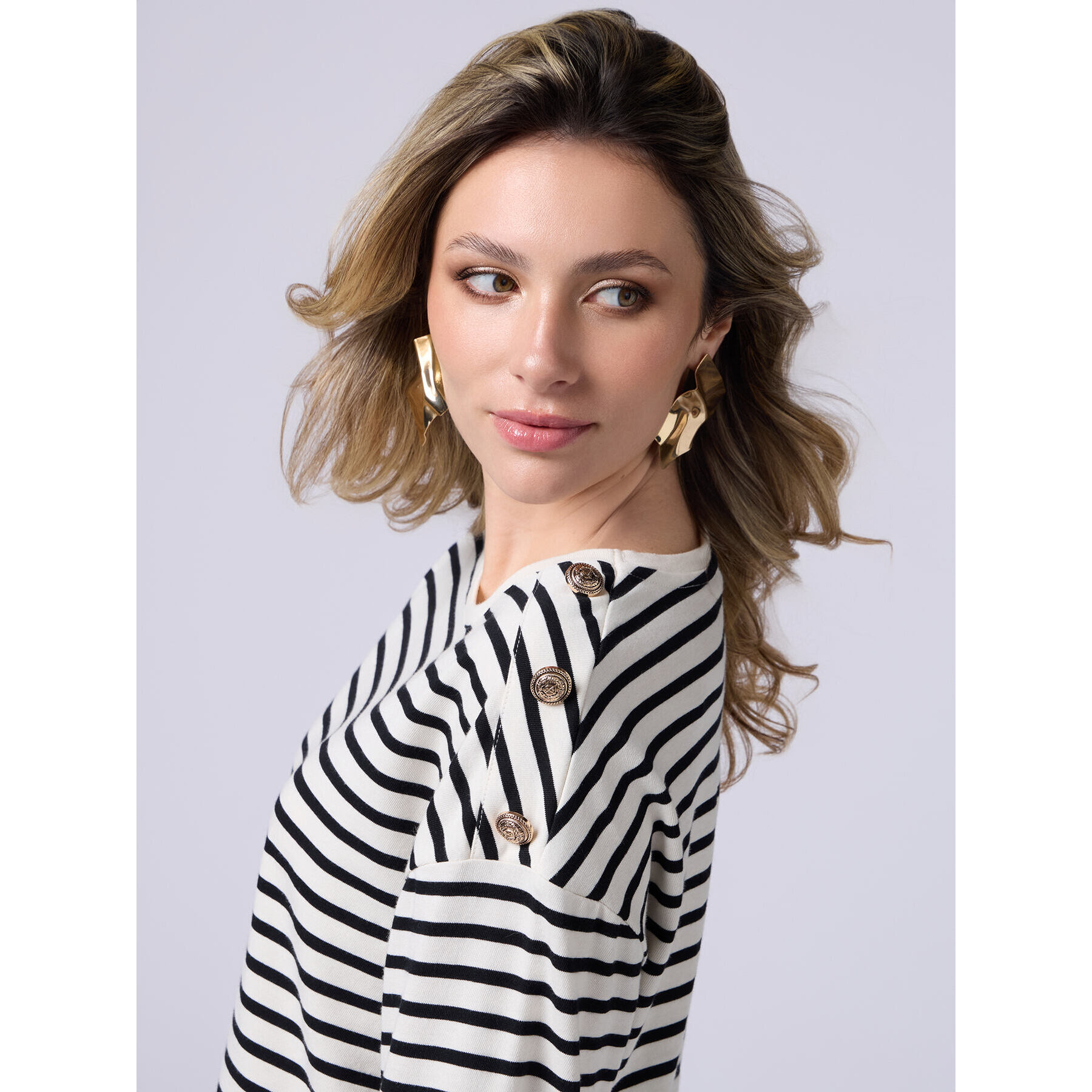 Oltre - T-shirt maniche lunghe in cotone spesso - Bianco