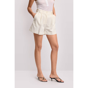 Kocca - Pantaloni corti con pinces Donna, Tinta unita