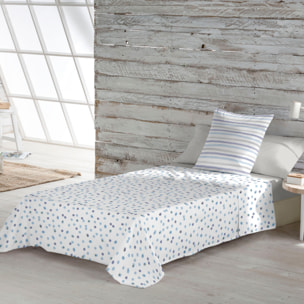 Juego de Sábanas Estampadas - Incluye 1 o 2 Fundas de Almohada - 100% Algodón - Isis Azul