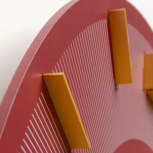 Horloge murale Leonardo rouge Kare Design