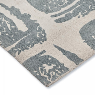 Tapis salon et chambre fait à la main en coton motif abstrait XEQUI