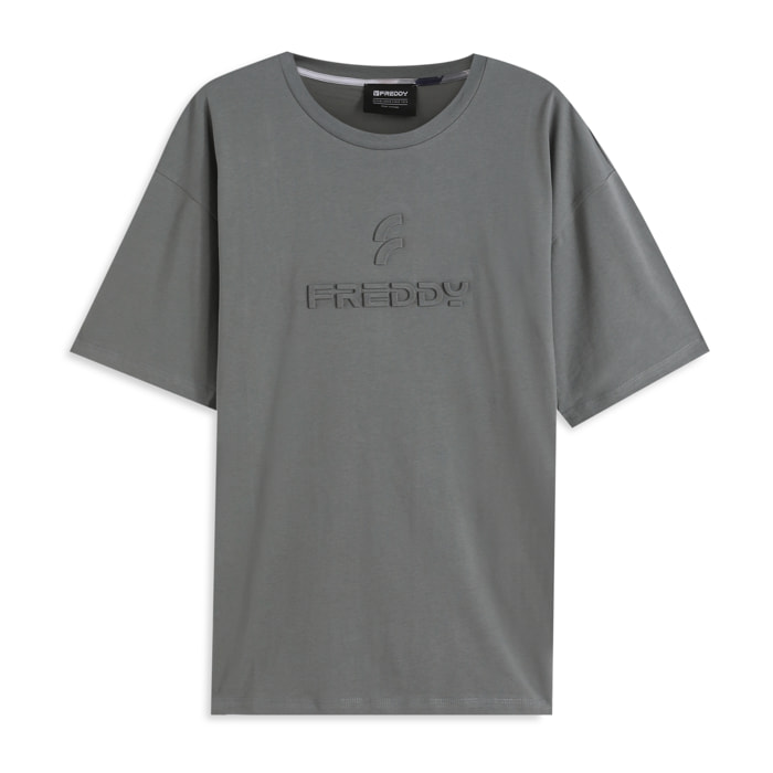 T-shirt uomo comfort fit con logo spessorato