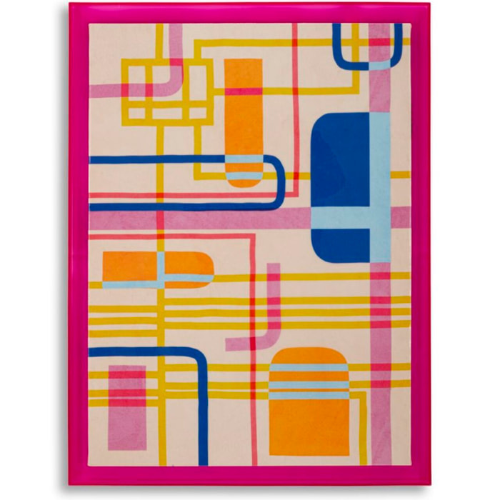 STAMPA SU TELA LACCATTO MODIS C/CORNICE -A- CM 60X3,3X80