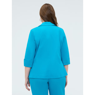 Fiorella Rubino - Blazer de mezcla de algodón con solapas - Light - blue