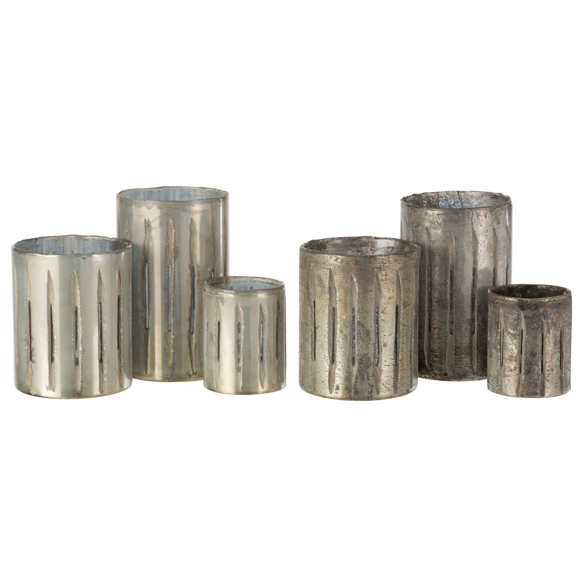 J-Line photophore Ligne - verre - bleu - large - 2 pcs