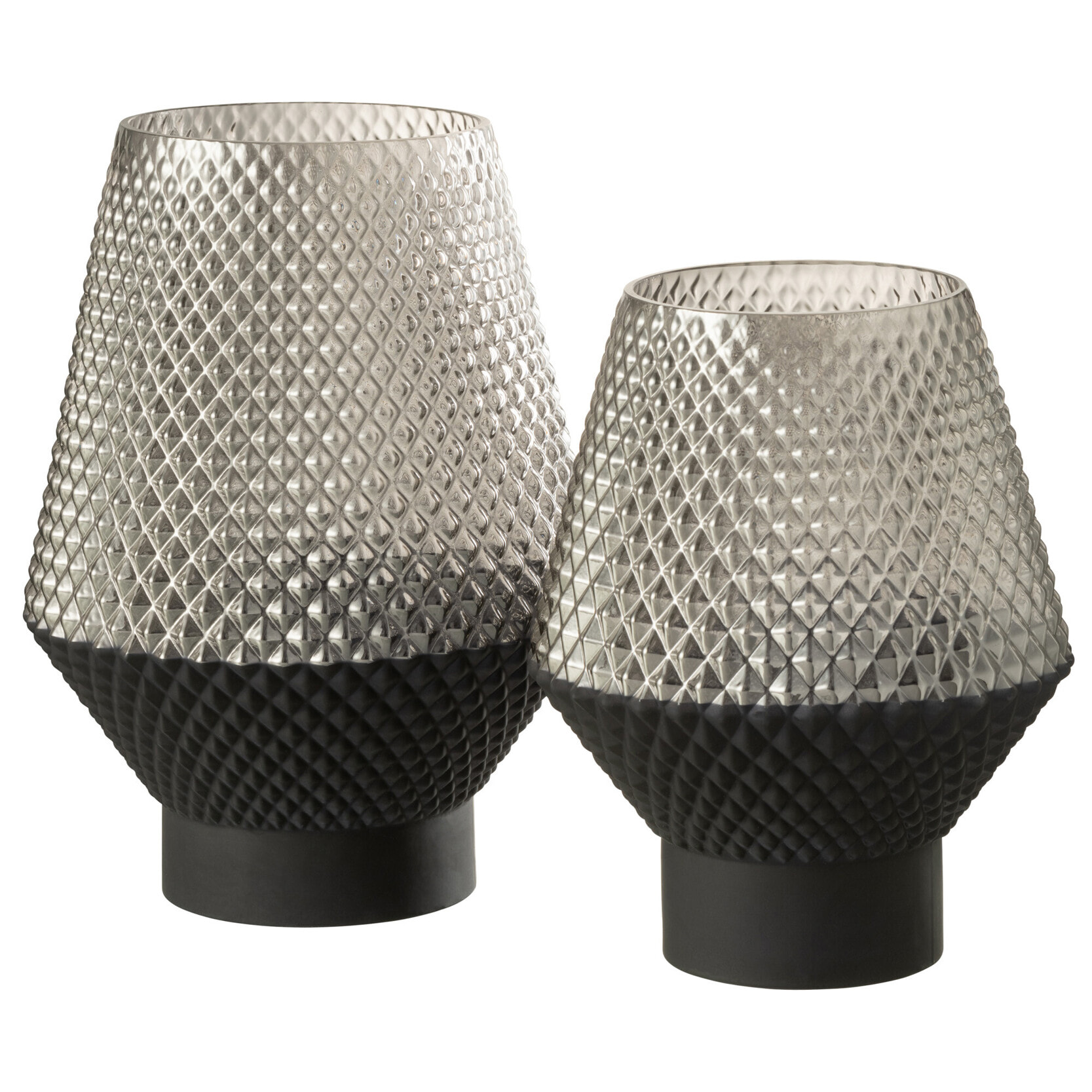 J-Line vase Motif - verre - gris - large - 14 cm de hauteur