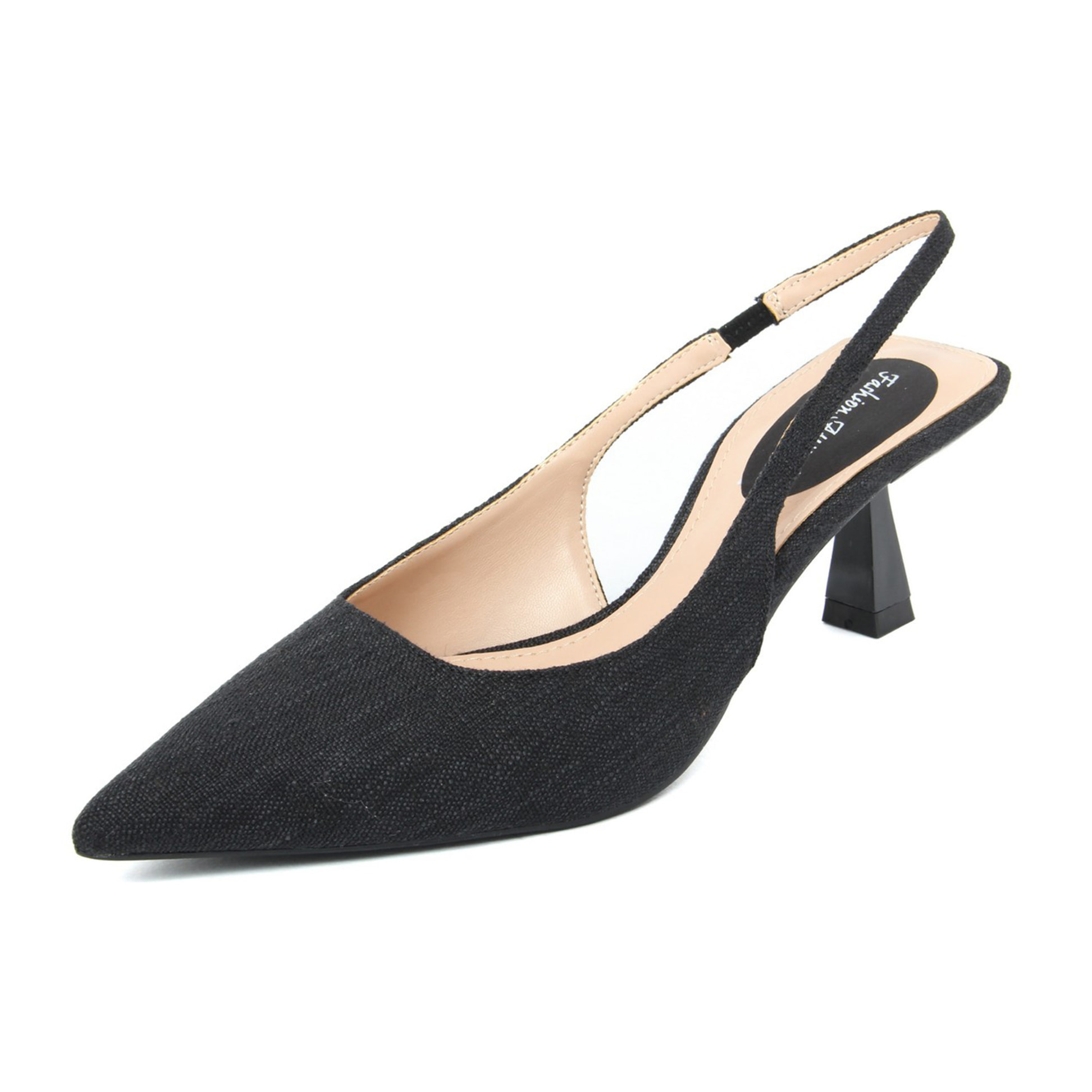 Slingback Donna colore Nero-Altezza tacco:7cm