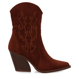 Botín cowboy mujer con bordados