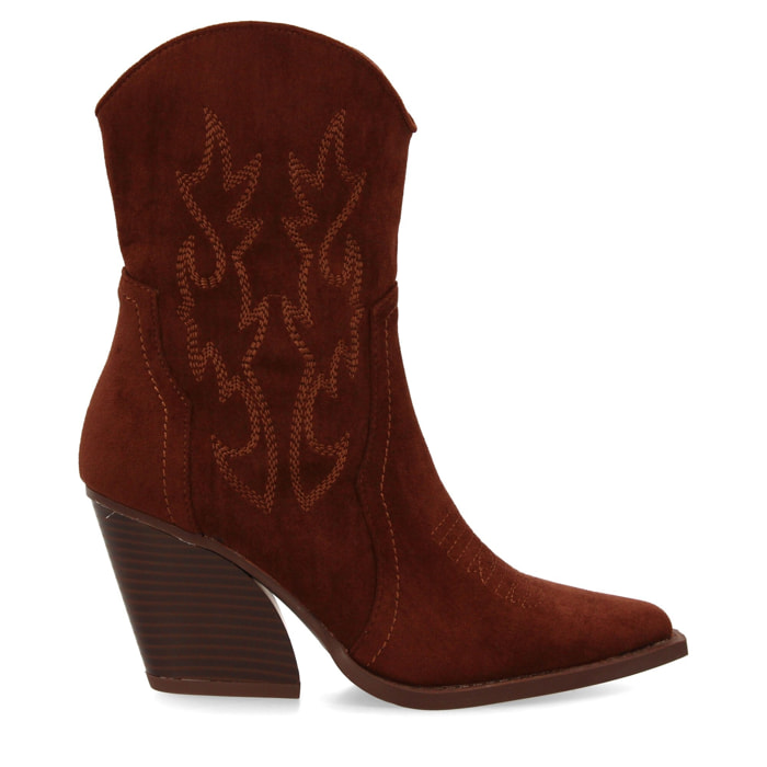 Botín cowboy mujer con bordados