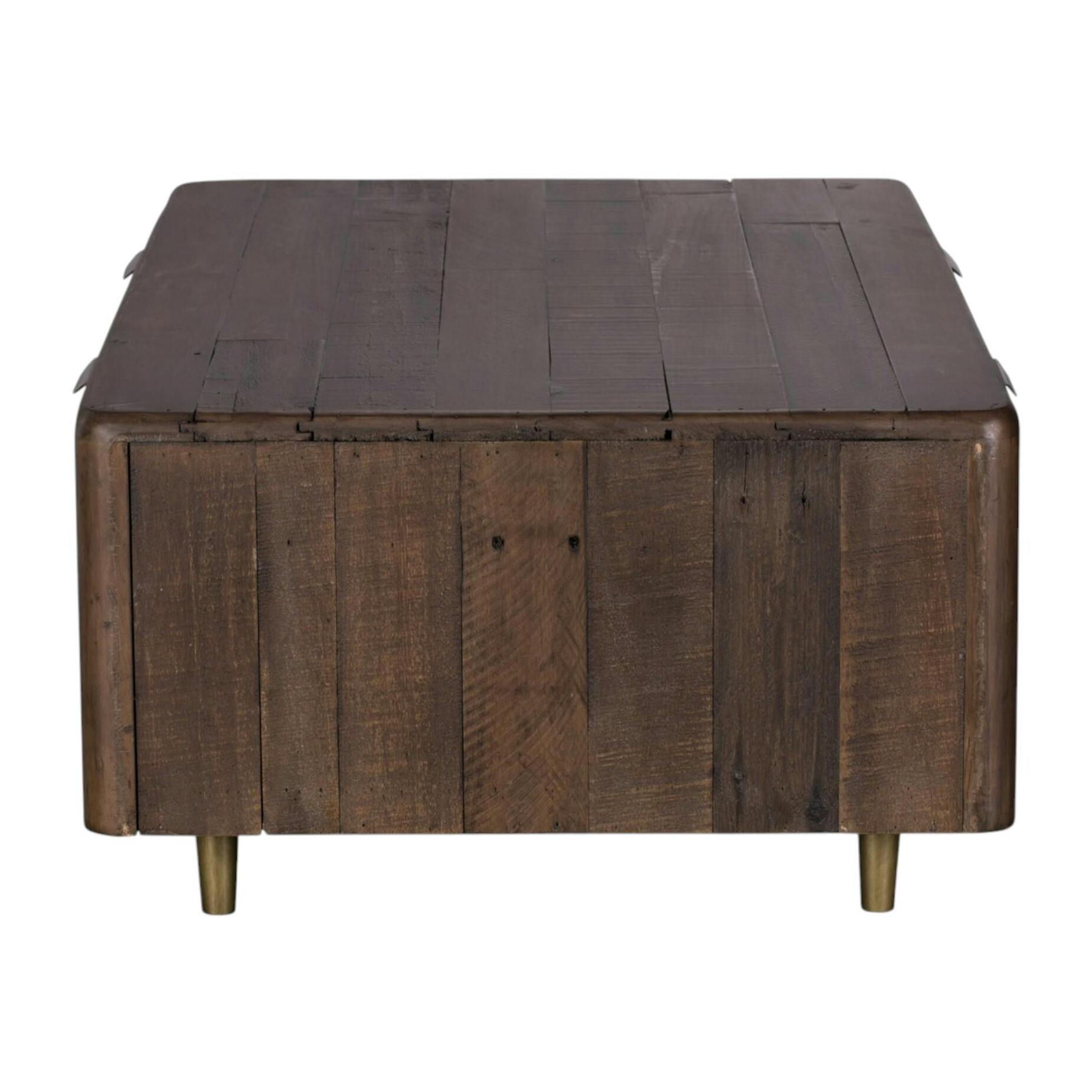 Table basse bois recyclé brun QUEENSTOWN