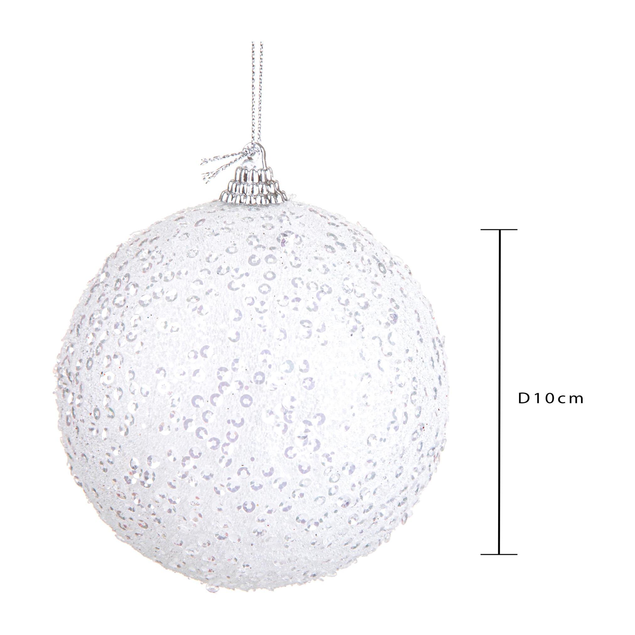 Sfere con strass - Pezzi 2 - BIANCO - Bianchi Dino SpA