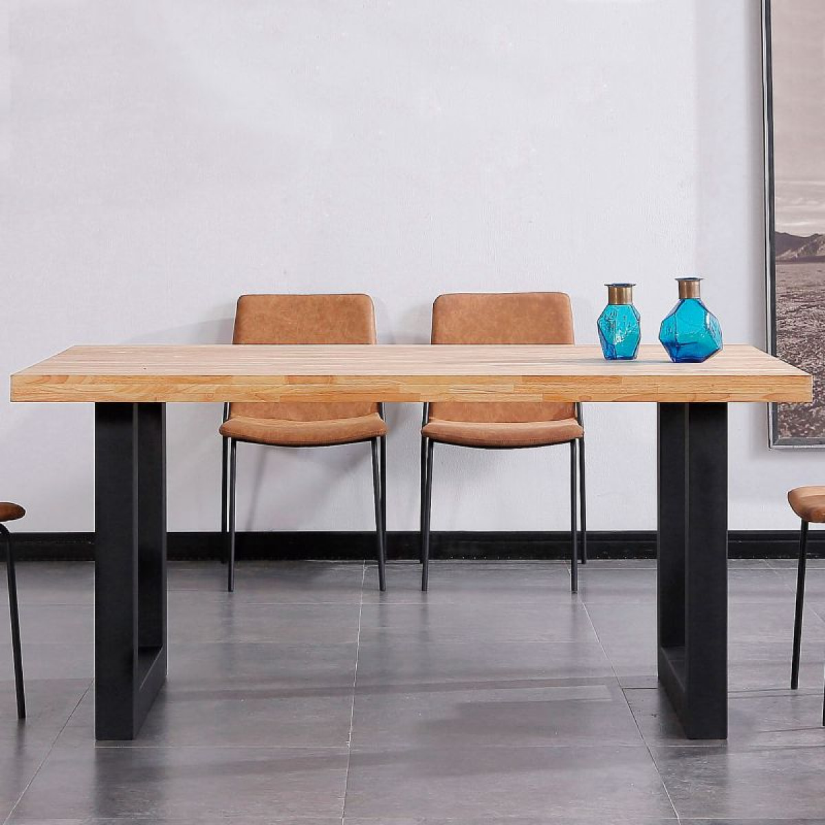 Mesa de comedor Loft 160 Roble salvaje - Negro