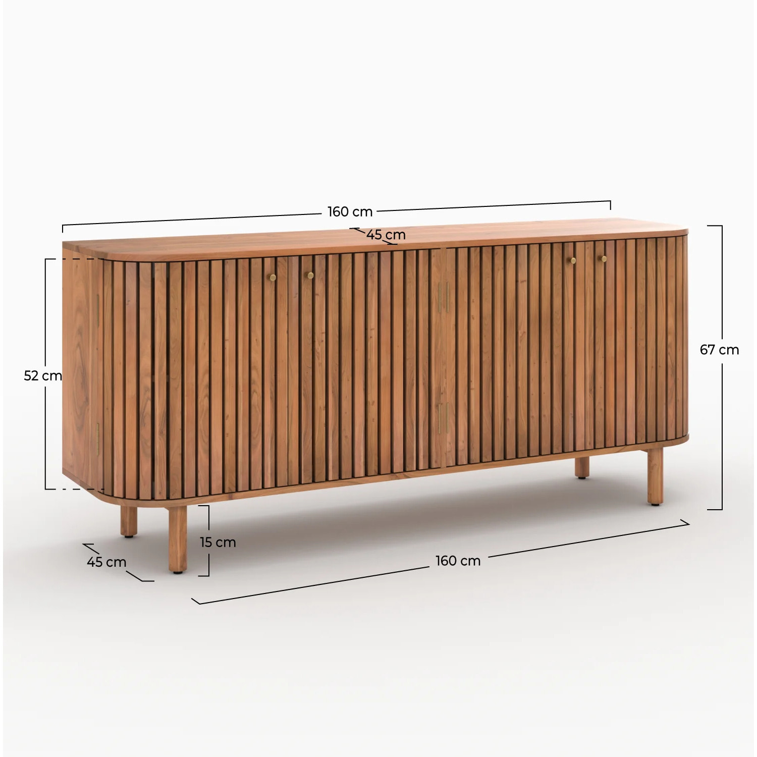 Buffet en bois d'acacia - Paola