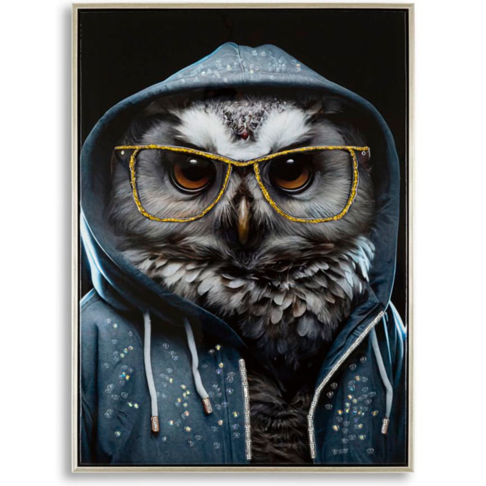 DIPINTO SU TELA LACCATO EDVY C/CORNICE CM 53X3X73