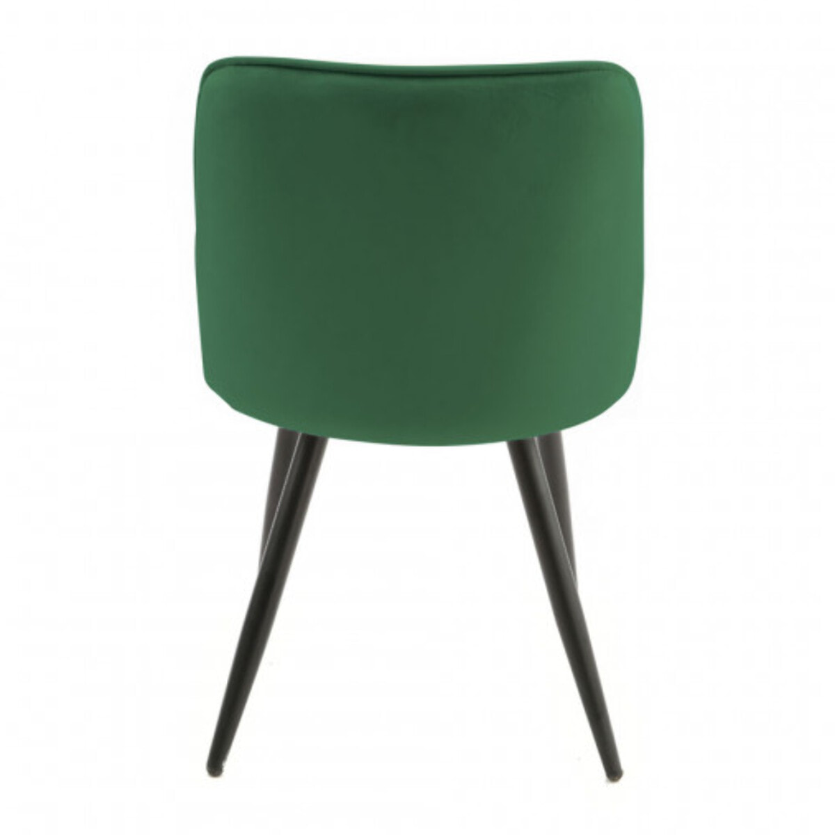Chaise en velours avec piètement en métal noir - PETALE