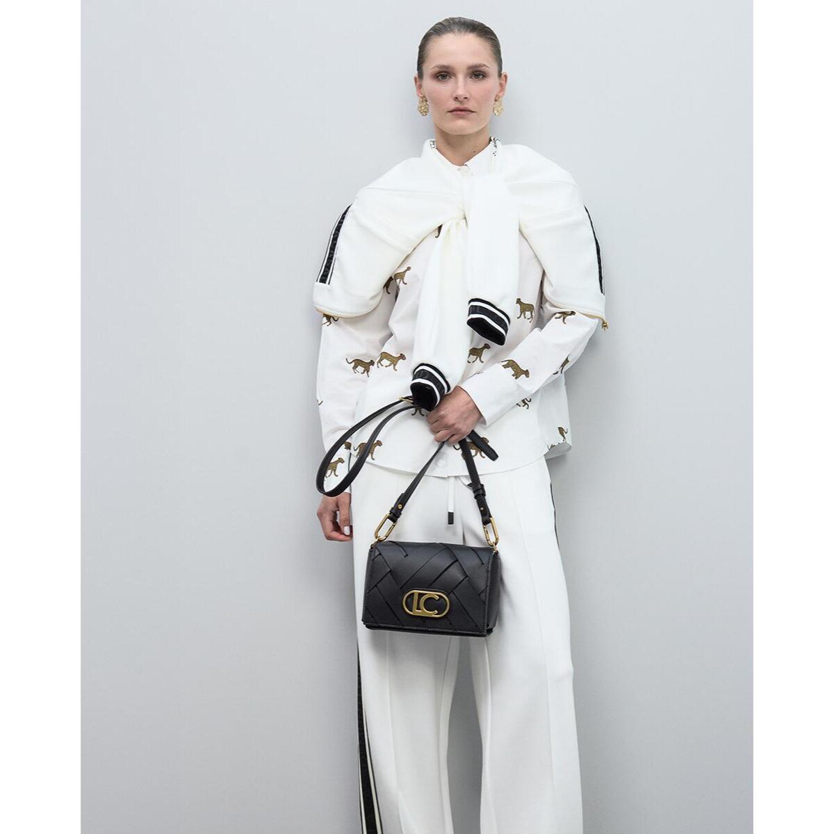 Borsa a tracolla intrecciata