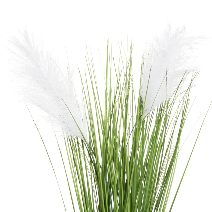 Plante artificielle "Plumeau" pot ciment H70cm