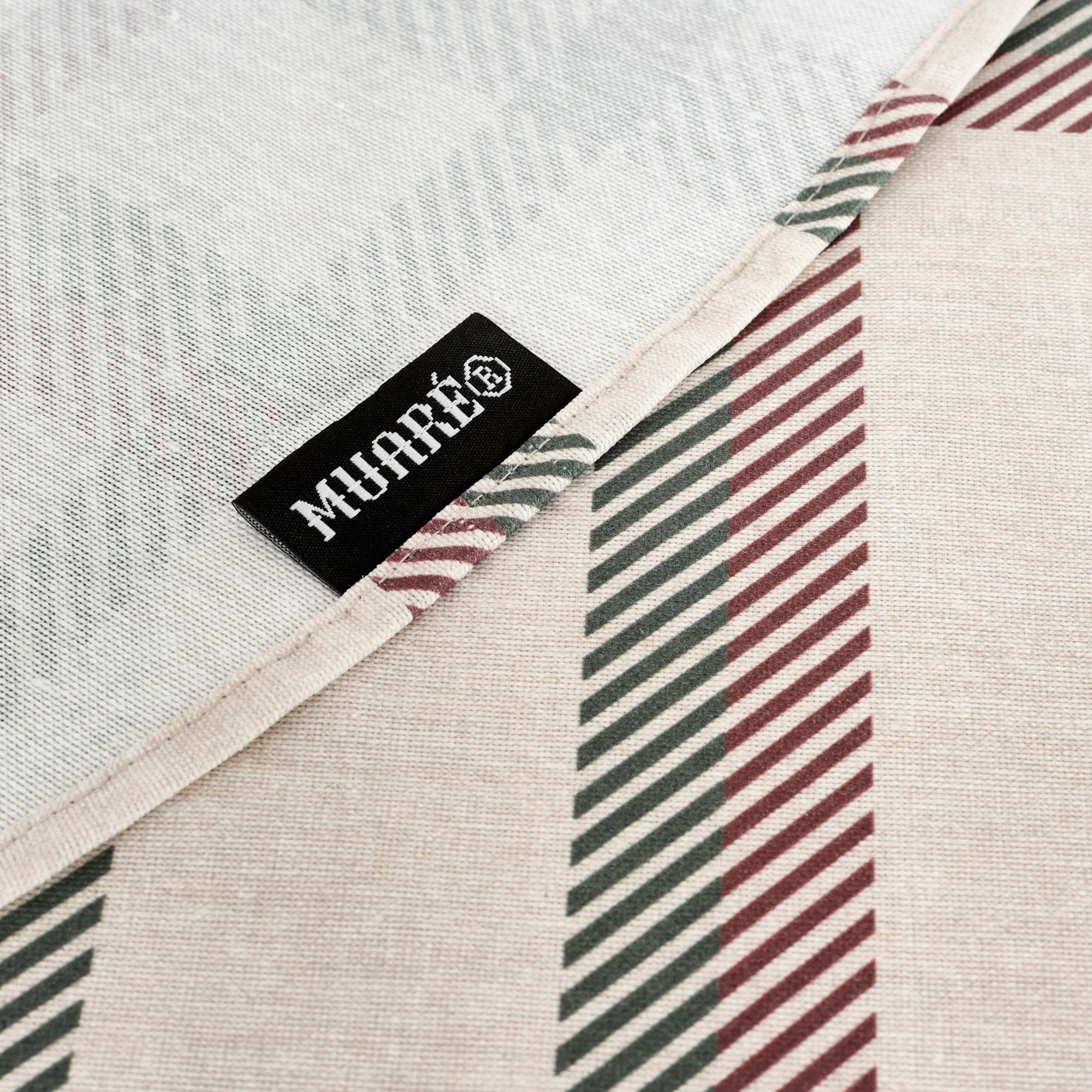 Nappe ronde anti-taches Carreaux Noël 100
