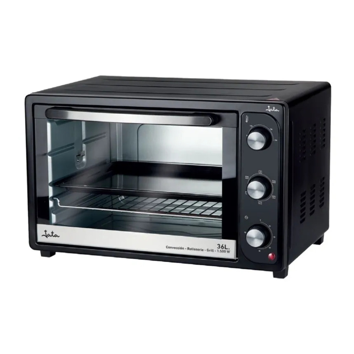 Horno de sobremesa JATA HN936 de 36 litros. 4 funciones: rotisserie, horno, grill y convección