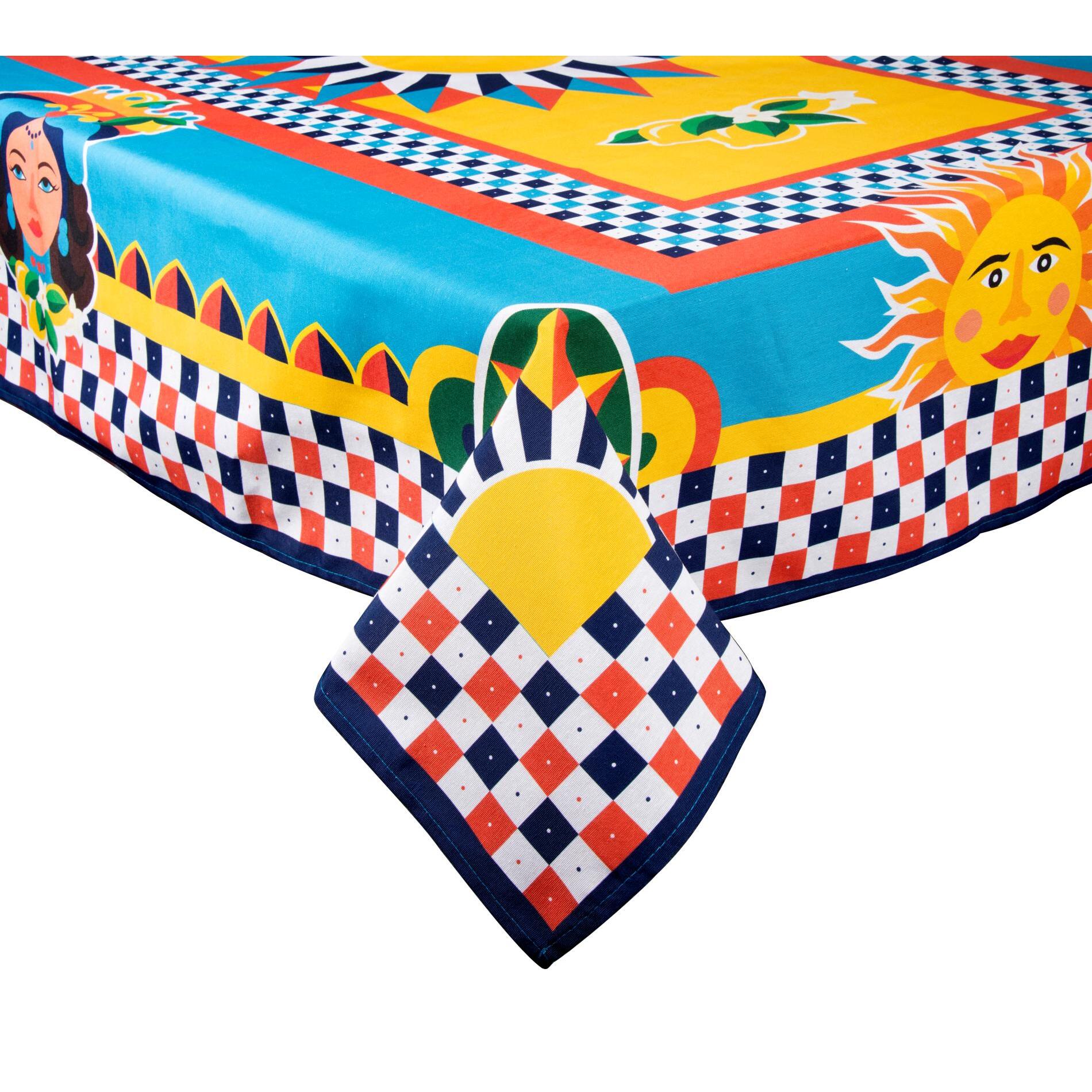 Nappe 140×240 Excelsa – Sicilian Rhapsody, Coton Multicolore