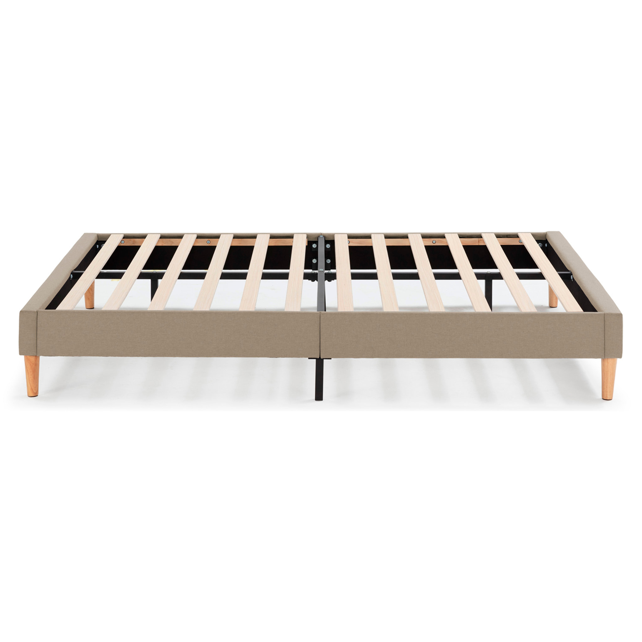 Base tapizada Aura 90/140/150/160x190-140x200cm cm Color Beige, 30 cm Altura