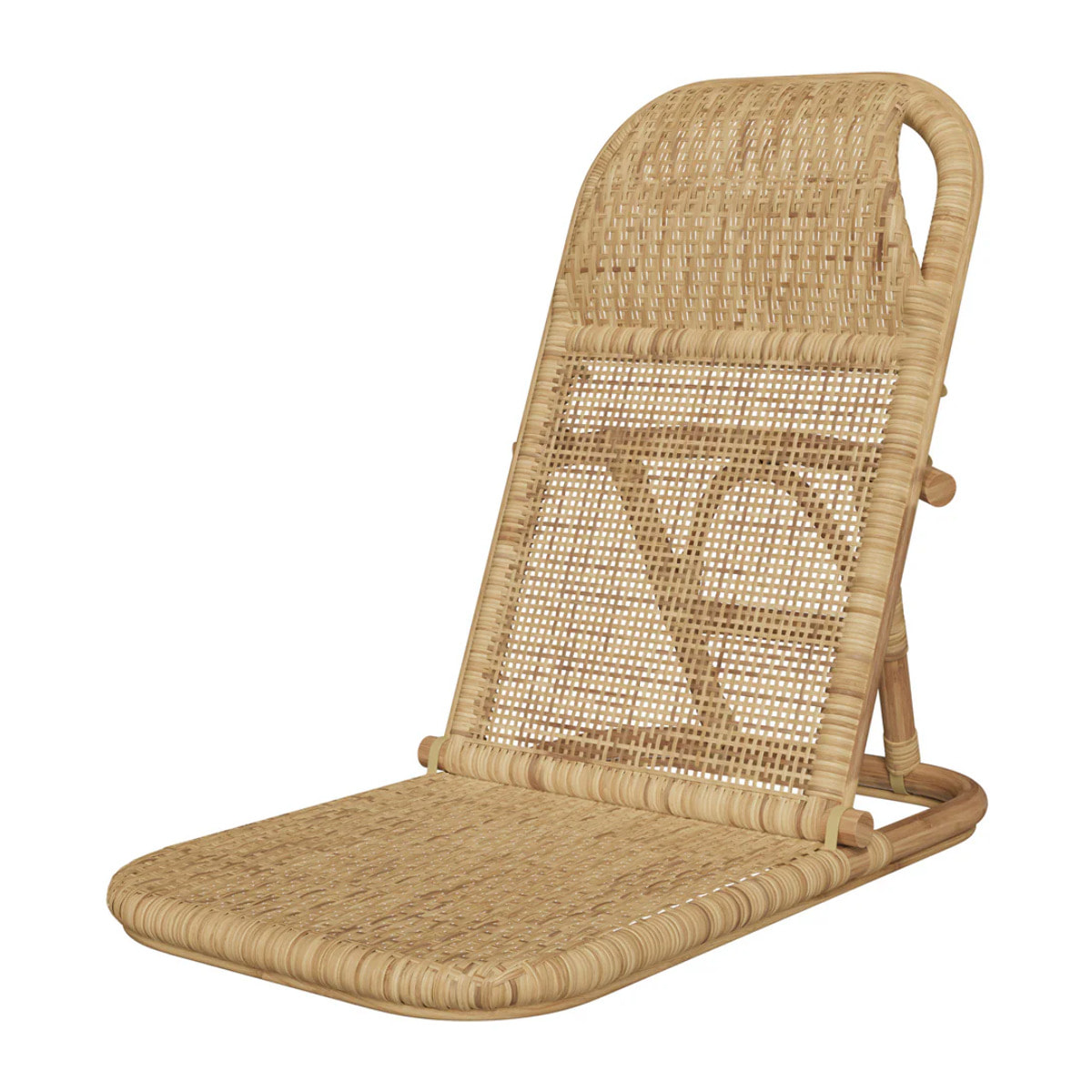Chaise de plage pliable en rotin naturel - Favignana