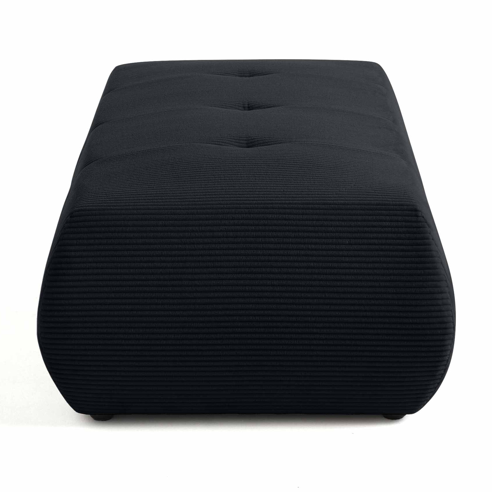 Onyx - pouf d'appoint - en velours côtelé - Noir