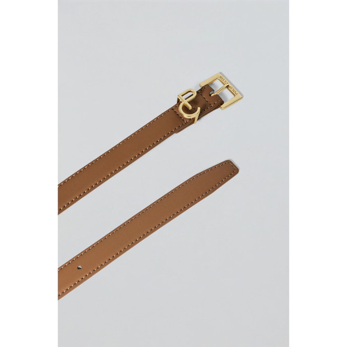 Cintura Beth marrone con dettaglio monogramma PC
