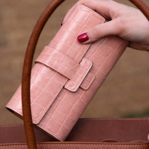 Cartera Cheval Firenze Dean Croc Rosa