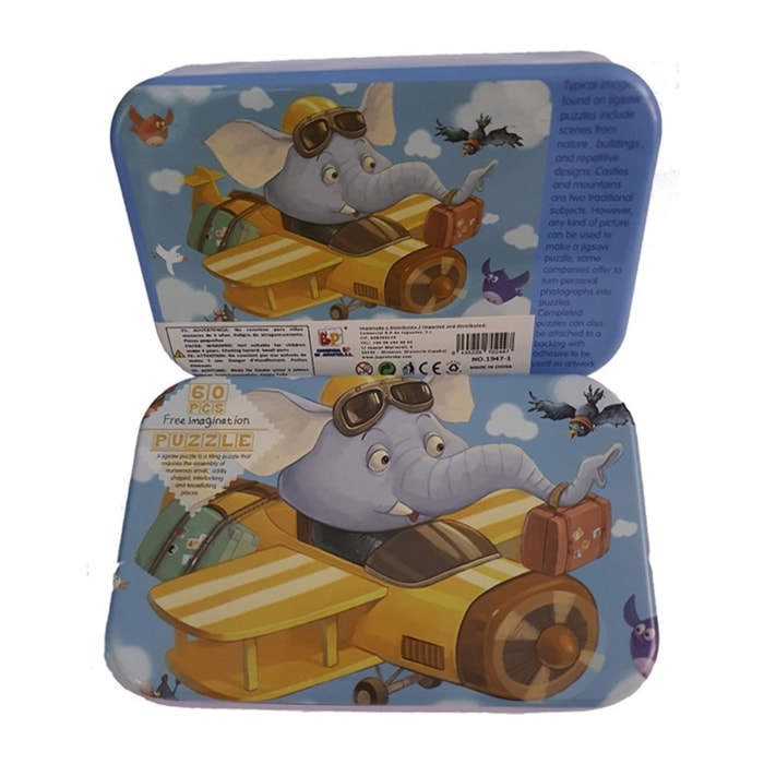PUZLE DE CUENTOS: DUMBO - 60 pcs (CAJA METÁLICA)