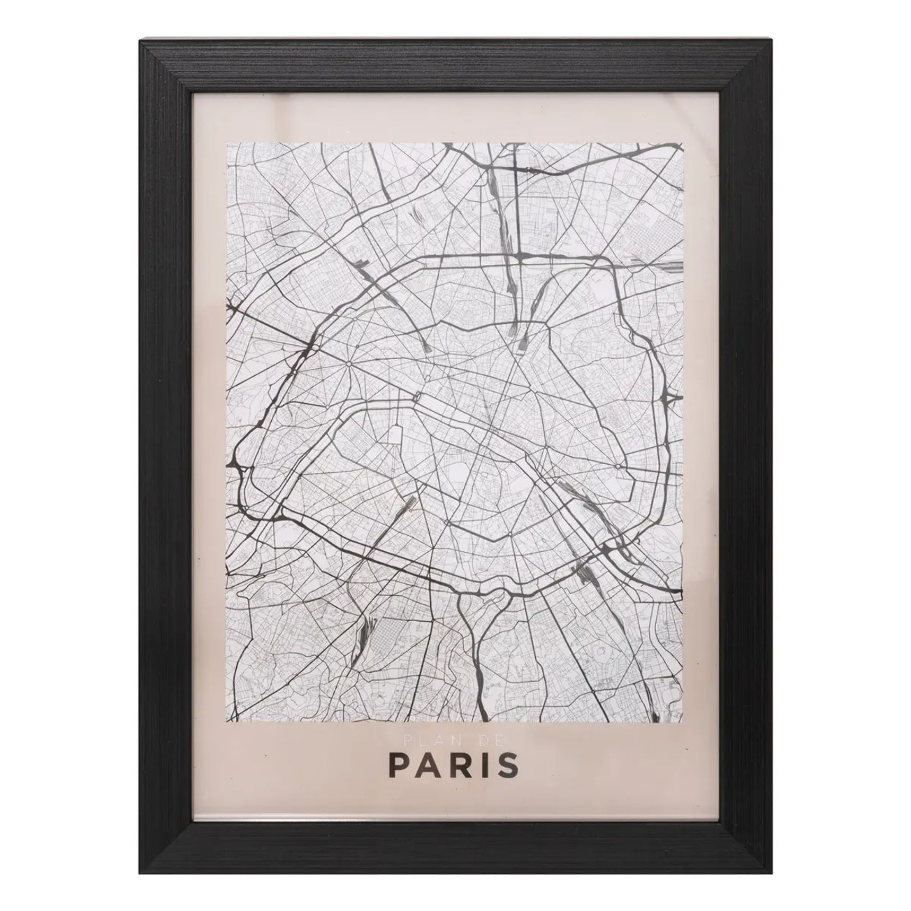 Affiche encadrée "Paris" 18x24cm pêche