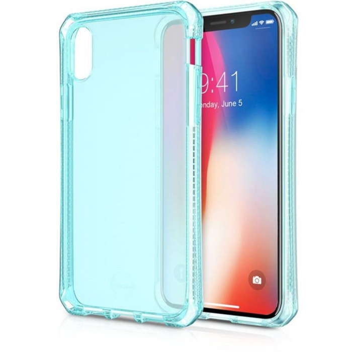 Coque ITSKINS iPhone X/Xs Spectrum bleu