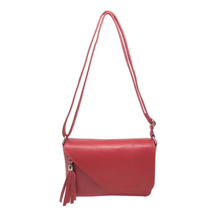 Chicca Borse Tracollina Donna in Pelle Rosso
