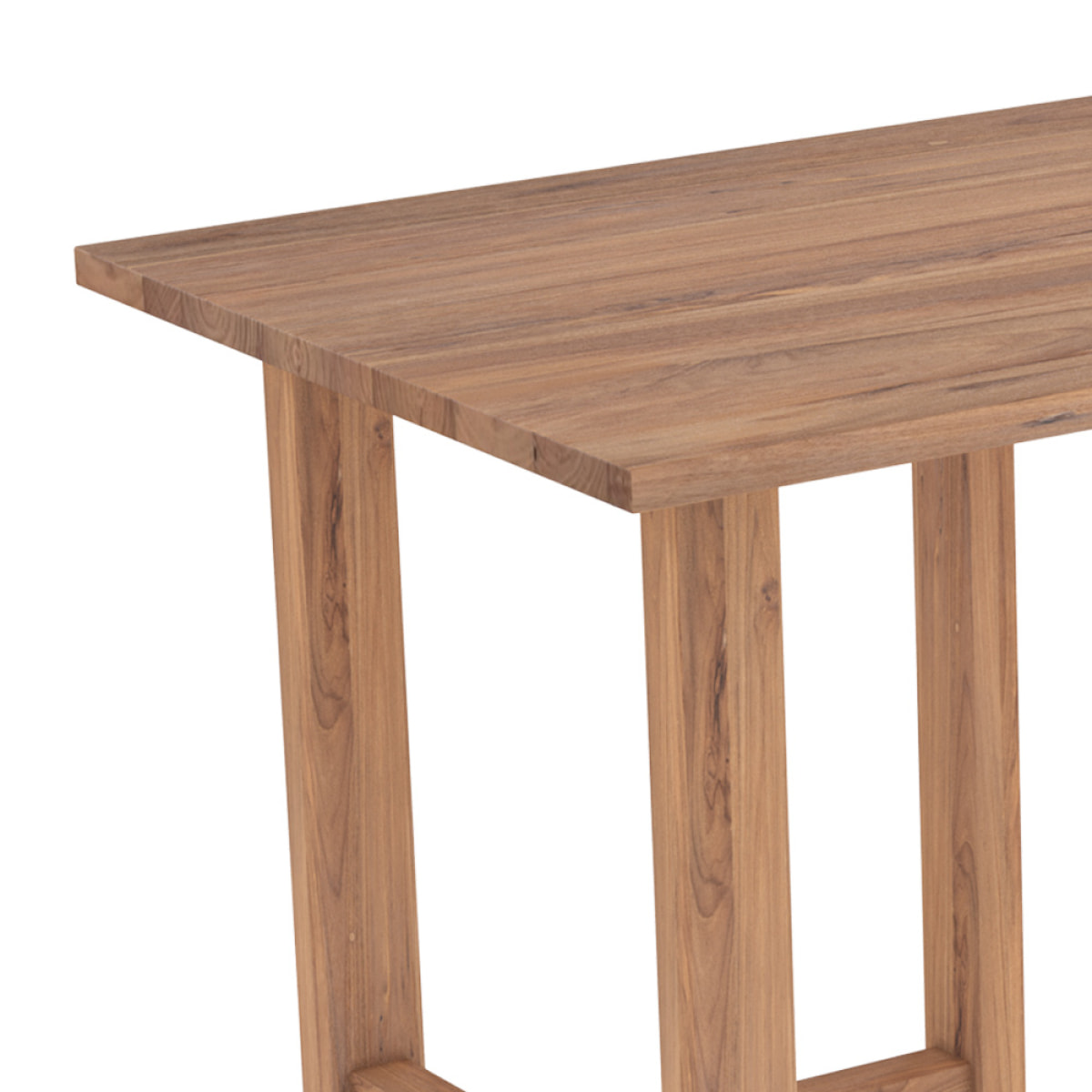 Table rectangulaire Padar 8 personnes en bois de teck recyclé 200 cm