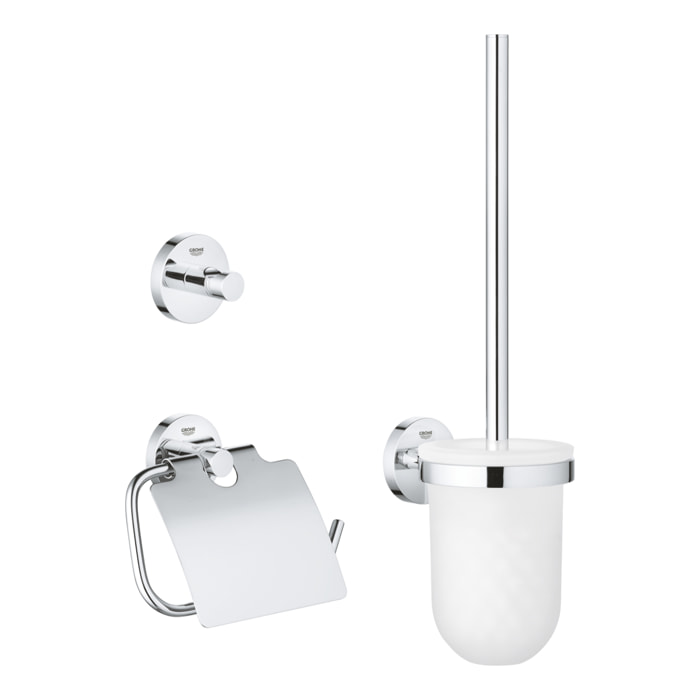Set d’accessoires 3 en 1 Essentials Chromé