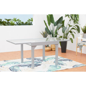 Table de jardin extensible 8 places et 4 chaises SACRAMENTO