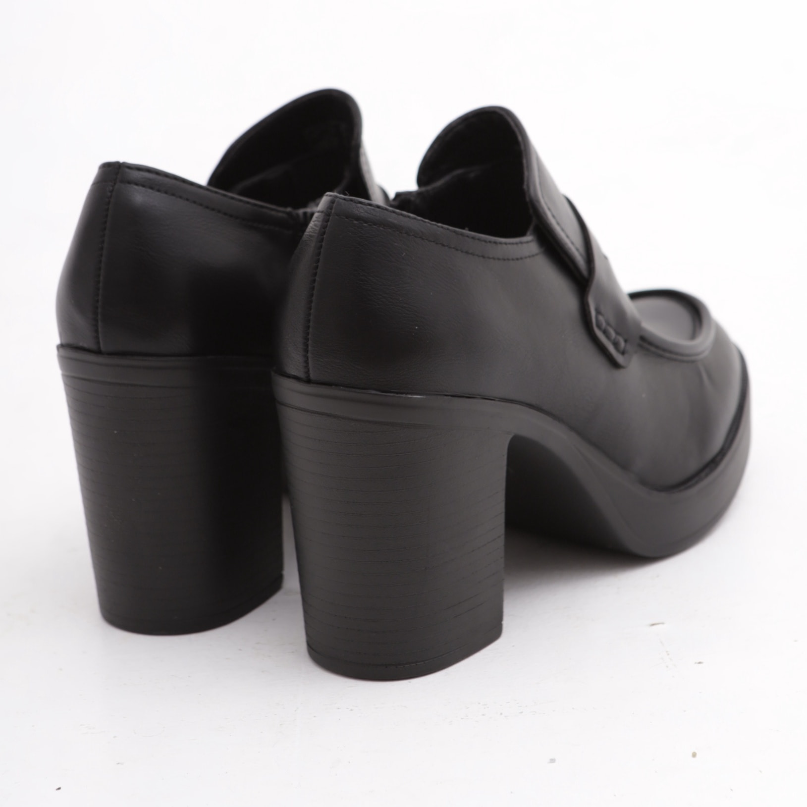 TRONCHETTO MOCASSINO TACCO NERO