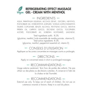 MEDICAFARM - Crème réfrigérante SEDADOL au menthol - Effet froid - Aide à soulager les douleurs et sensations de jambes lourdes - 3 flacons airless 250 ml