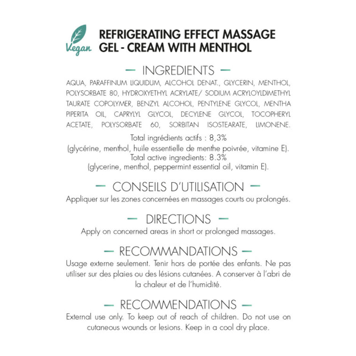 MEDICAFARM - Crème réfrigérante SEDADOL au menthol - Effet froid - Aide à soulager les douleurs et sensations de jambes lourdes - 3 flacons airless 250 ml