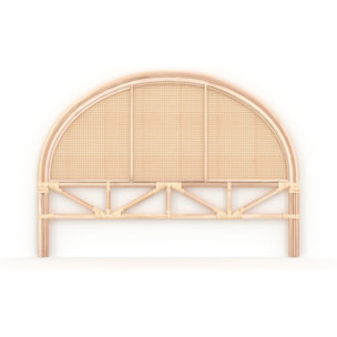 Tête de lit 140 cm en rotin et cannage - Néora