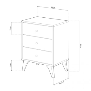 Mesita de noche Iconic Blanco Artik (Blanco Mate)