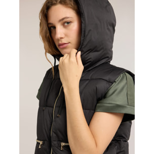 Motivi - Chaleco acolchado con capucha - Negro