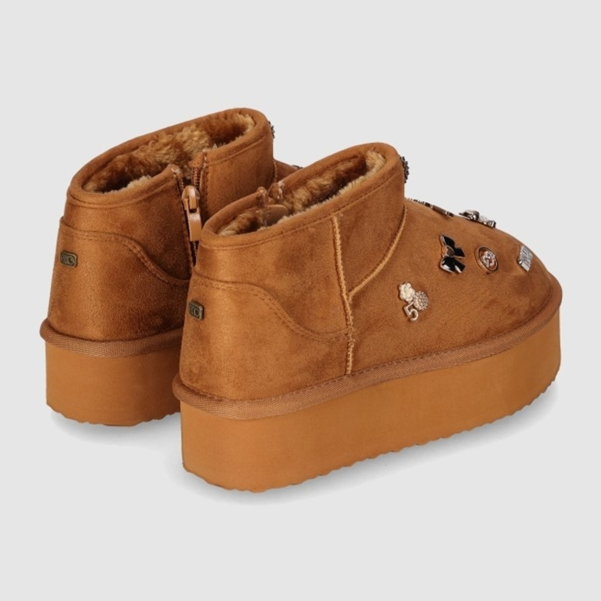 Botines de Tejido - Cuero - Tacón: 3 cm