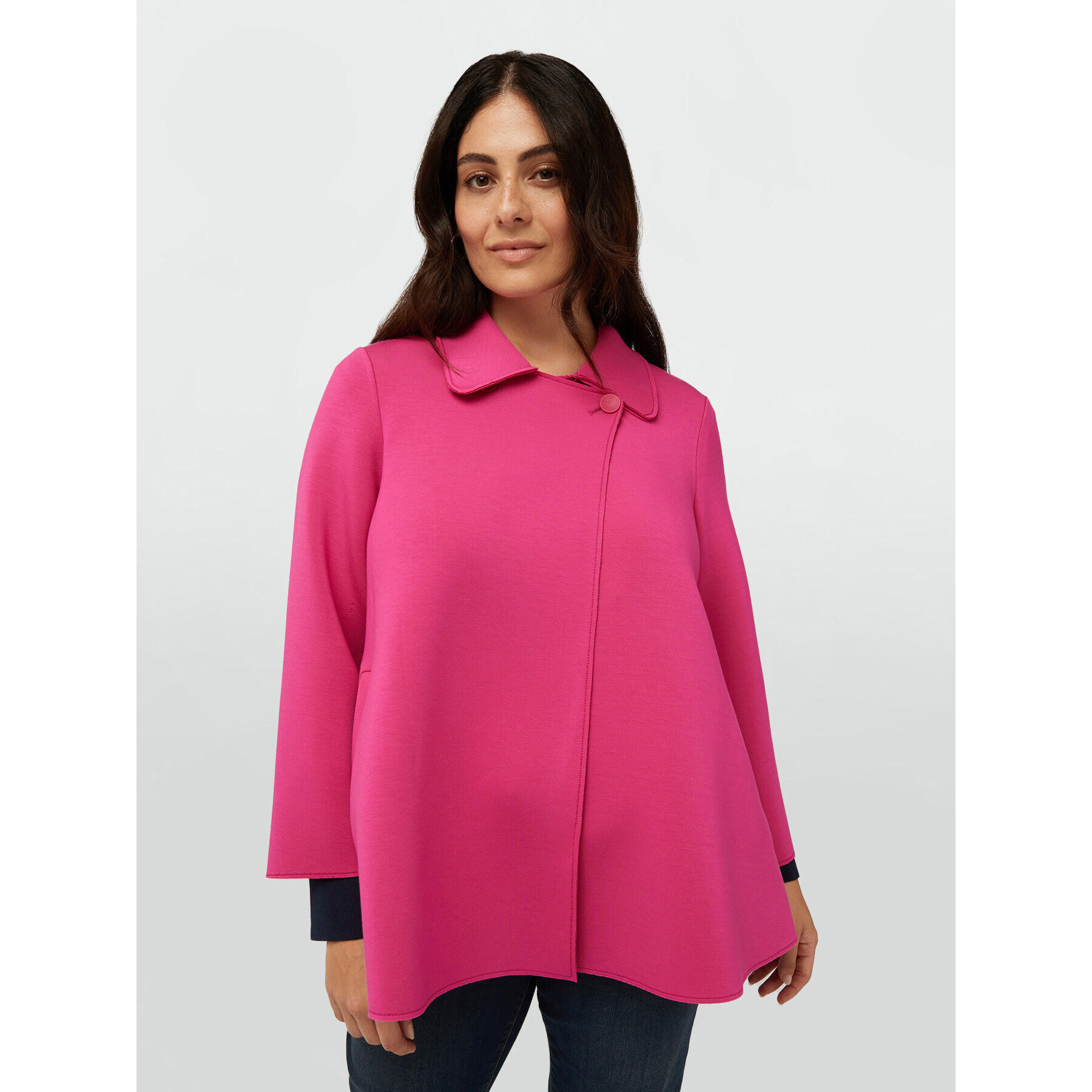 Fiorella Rubino - Cappotto leggero in scuba - Fucsia