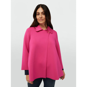 Fiorella Rubino - Cappotto leggero in scuba - Fucsia