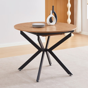 Table à manger extensible effet bois 4/6 personnes - MARIUS