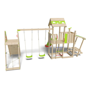 Aire de jeux bois 2,20 m ZESTY XPRESSION XL - 14 enfants